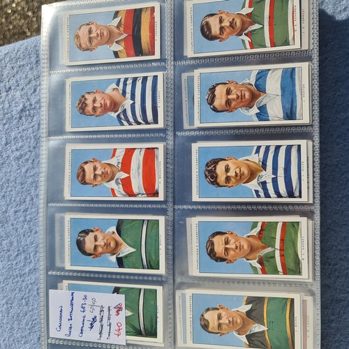 201C - An Album of Complete Cigarette Card Sets to include Stamps, Rugby and Football Themed Sets