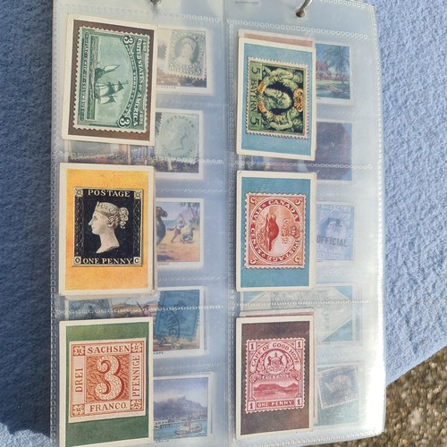 201C - An Album of Complete Cigarette Card Sets to include Stamps, Rugby and Football Themed Sets