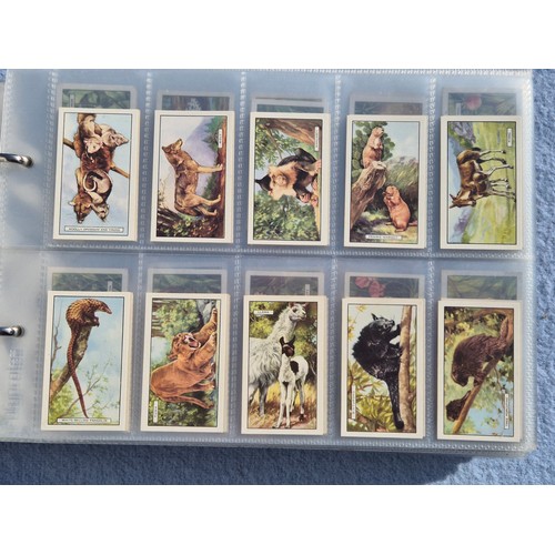 201D - Two Albums Containing Various Complete Cigarette Card Sets