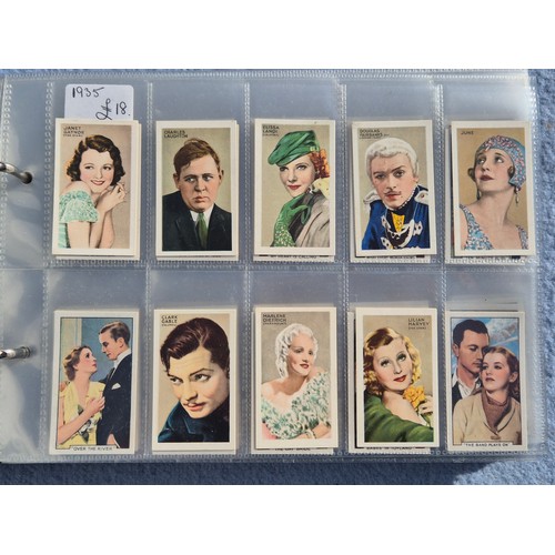 201D - Two Albums Containing Various Complete Cigarette Card Sets