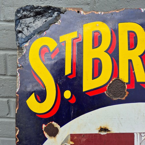 57A - A St Bruno Flake Enamel Sign (approx 91.5cm x 61cm)