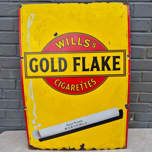 57 - A Will's Gold Flake Cigarettes Enamel Sign (approx 86.5cm x 61cm)