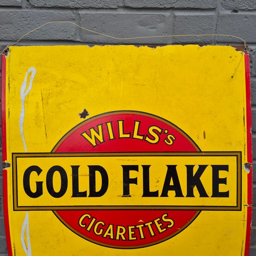 57 - A Will's Gold Flake Cigarettes Enamel Sign (approx 86.5cm x 61cm)