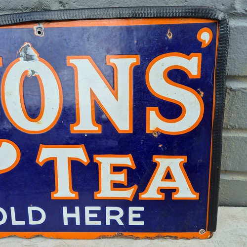 753 - A Lyons Tea Double Sided Enamel Sign (46x31cm)