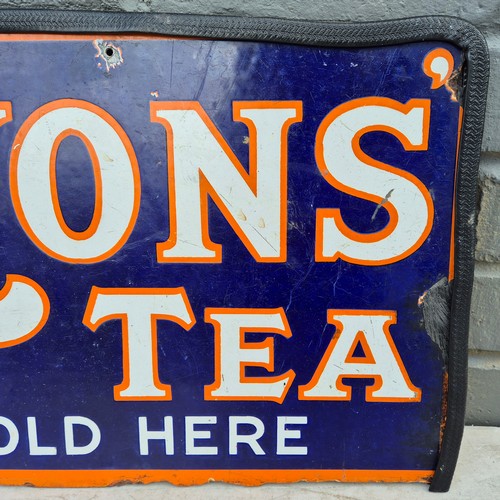 753 - A Lyons Tea Double Sided Enamel Sign (46x31cm)