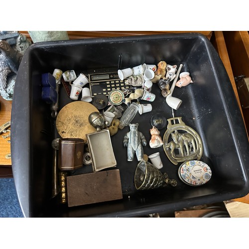 896 - Mixed Lot of Curios and Collectables to include Bakelite Cigar Box, WW1 Binoculars, Bottle Collectin... 