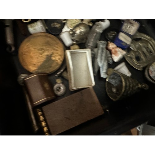 896 - Mixed Lot of Curios and Collectables to include Bakelite Cigar Box, WW1 Binoculars, Bottle Collectin... 