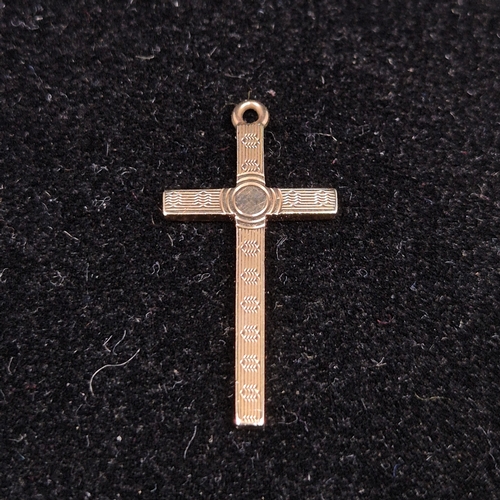 2 - A 9ct Gold Crucifix Earring by Henry Griffith & Sons Ltd. together with another (2g)