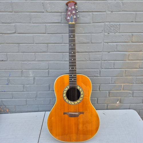 31 - An Ovation Ballandeer Left Handed Acoustic Guitar in Case