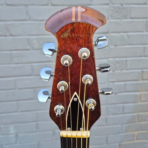 31 - An Ovation Ballandeer Left Handed Acoustic Guitar in Case