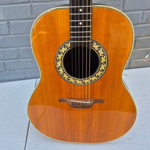 31 - An Ovation Ballandeer Left Handed Acoustic Guitar in Case