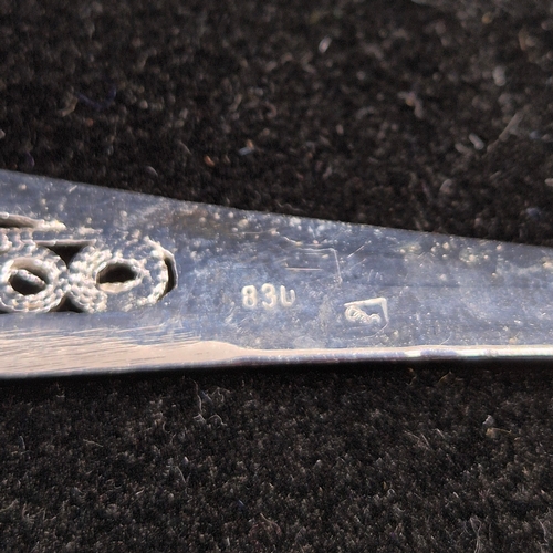 34 - Two Sets of Six Ice Cream Spoons, one set marked 