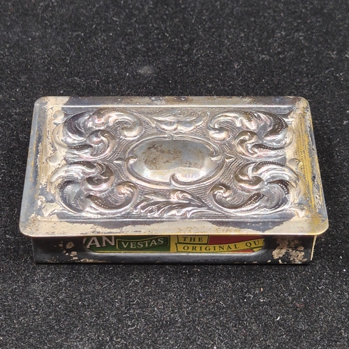 35 - A Silver Plated Matchbox Holder