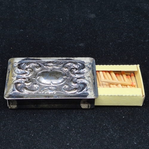 35 - A Silver Plated Matchbox Holder