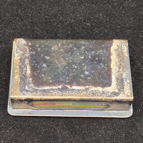 35 - A Silver Plated Matchbox Holder