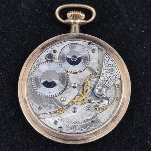 36 - An early 1900s Waltham Bond Street Gold Filled Pocket Watch with Rolled Gold Chain