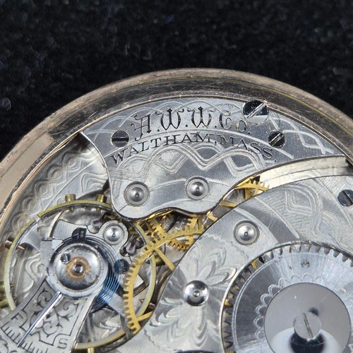 36 - An early 1900s Waltham Bond Street Gold Filled Pocket Watch with Rolled Gold Chain