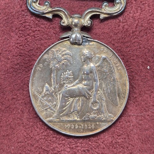64 - An Army of India Medal with a Nepal Clasp (Anglo-Nepalese War) issued to Robert Hewart 17th Foot