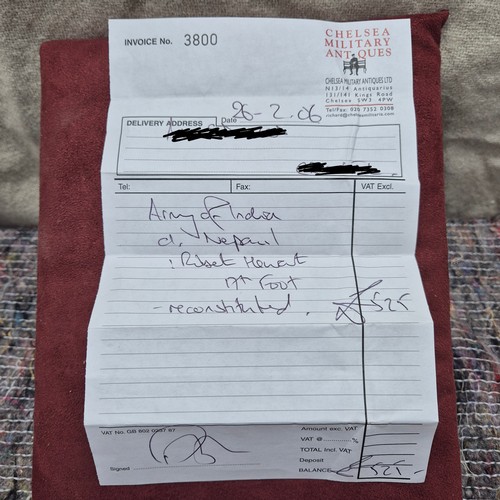 64 - An Army of India Medal with a Nepal Clasp (Anglo-Nepalese War) issued to Robert Hewart 17th Foot