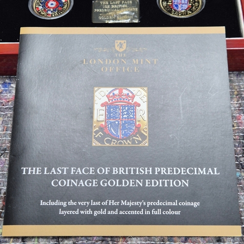 67 - The Last Face of British Pre Decimal Coinage Golden Edition Set of Layered Gold Coins in Box