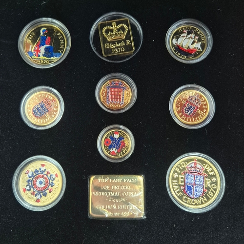 67 - The Last Face of British Pre Decimal Coinage Golden Edition Set of Layered Gold Coins in Box
