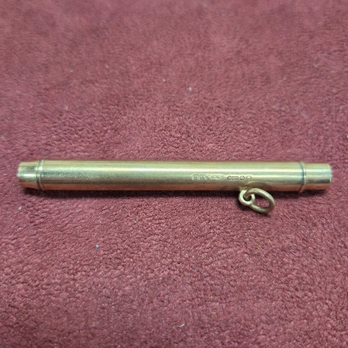 86 - A Sampson Mordan Hallmarked 9ct Gold Pencil (17.18g) together with another Japanese example