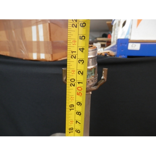 104 - A 1970s Pierre Cardin Brushed Aluminium Waterfall Table Lamp