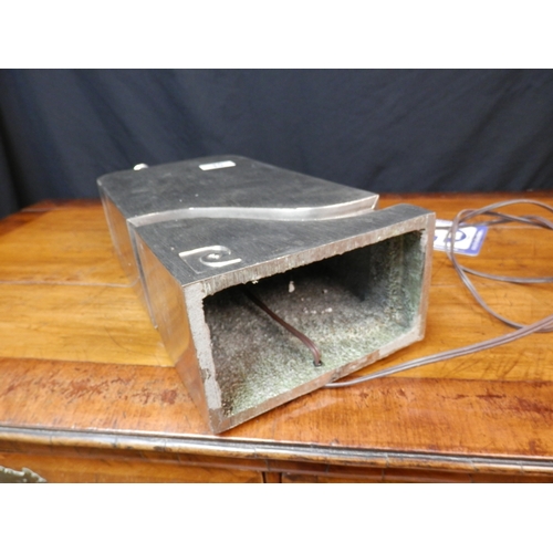 104 - A 1970s Pierre Cardin Brushed Aluminium Waterfall Table Lamp