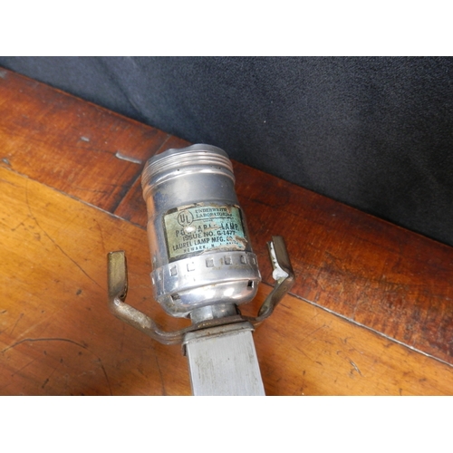 104 - A 1970s Pierre Cardin Brushed Aluminium Waterfall Table Lamp