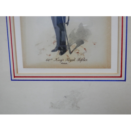 107 - Richard Simkin (1840-1926)60th King's Royal Rifles, 1868Framed Watercolour