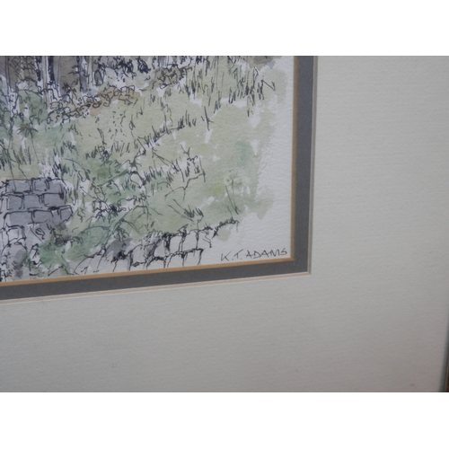 108 - Two Framed Military Prints and a Watercolour Signed K T Adams