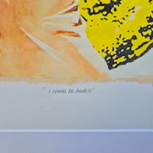 193 - The Stone Roses - I Wanna Be Adored by Linda Charles, Signed Limited Edition Print, Numbered 40/45 (... 