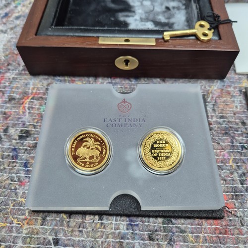 90 - A St. Helena 24ct Gold Proof Imperial Mohur Two Coin Set issued by The East India Company (total gol... 