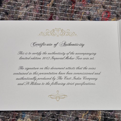 90 - A St. Helena 24ct Gold Proof Imperial Mohur Two Coin Set issued by The East India Company (total gol... 