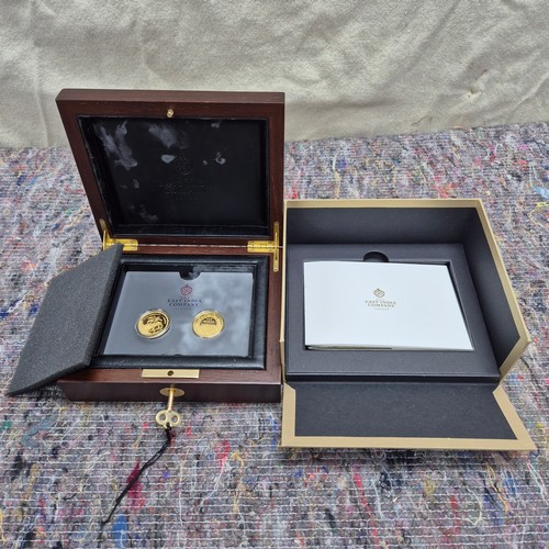 90 - A St. Helena 24ct Gold Proof Imperial Mohur Two Coin Set issued by The East India Company (total gol... 