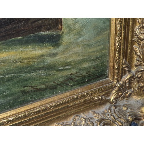 102 - Bernard Benedict Hemy (1844-1910)
Fishermen on the Tyne 
Oil on Canvas, Previously Relined, Framed (... 