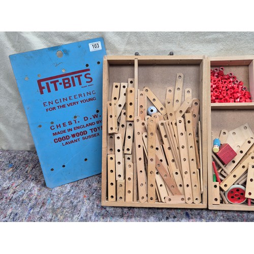 103 - Two Vintage Fit-Bits Construction Toys in Original Boxes