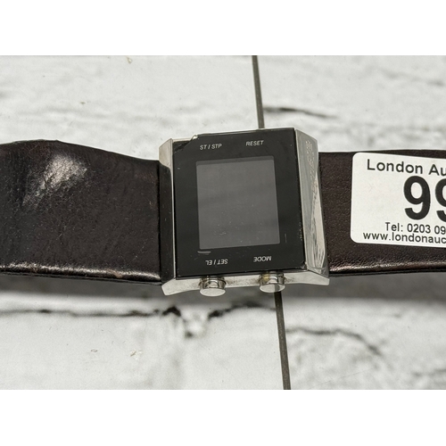 99 - A Retro Arnette Wrist Watch and a Vivienne Westwood Leather Bracelet