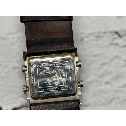 99 - A Retro Arnette Wrist Watch and a Vivienne Westwood Leather Bracelet