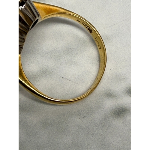 21A - A Hallmarked George Christou 18ct Gold Emerald (approx 3ct) and Diamond Ring Size K (4.3g)