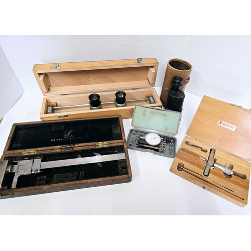 54 - A Good Lot of Scientific/Engineering Tools including Gauges, Micrometer, Monocular etc.