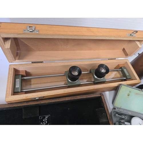 54 - A Good Lot of Scientific/Engineering Tools including Gauges, Micrometer, Monocular etc.