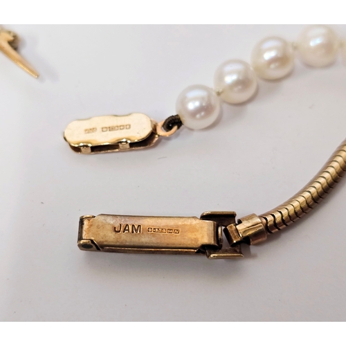 52A - A Group of Hallmarked Gold and Silver Jewellery including a 9ct Gold Ladies watch, 925 Silver Bracel... 