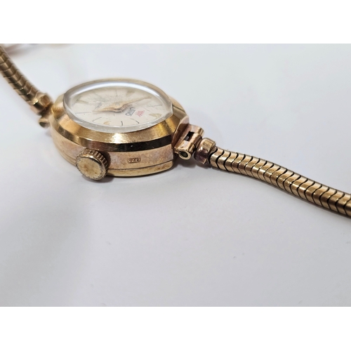 52A - A Group of Hallmarked Gold and Silver Jewellery including a 9ct Gold Ladies watch, 925 Silver Bracel... 