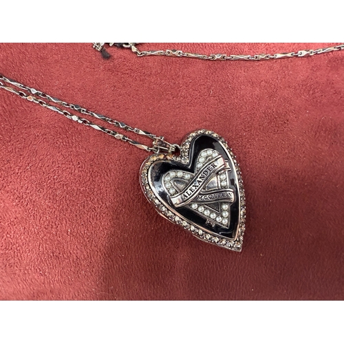 20V - Designer Jewellery: An Alexander McQueen Heart Shaped Locket on Chain