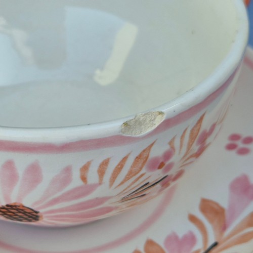 1465 - A Henriot Quimper Faience Fleuri Rose Dinner Service