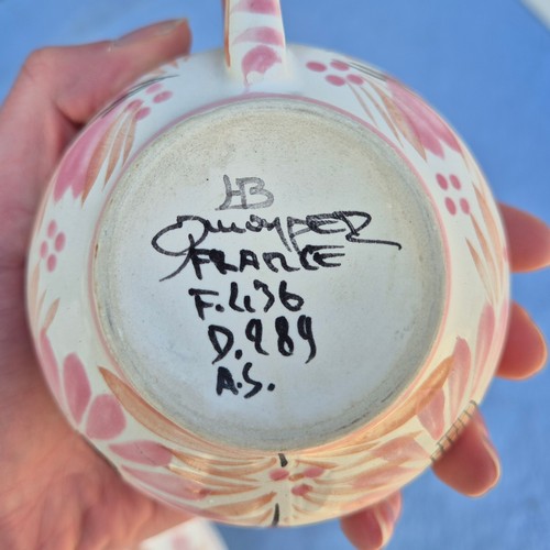 1465 - A Henriot Quimper Faience Fleuri Rose Dinner Service