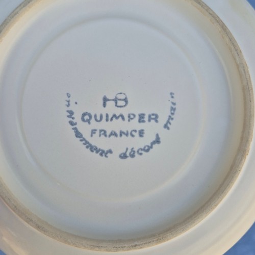 1465 - A Henriot Quimper Faience Fleuri Rose Dinner Service