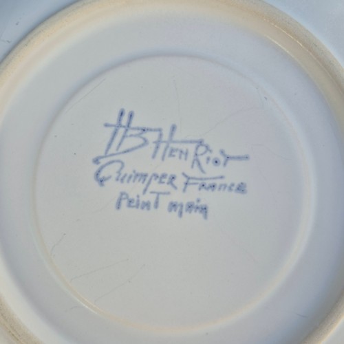 1465 - A Henriot Quimper Faience Fleuri Rose Dinner Service
