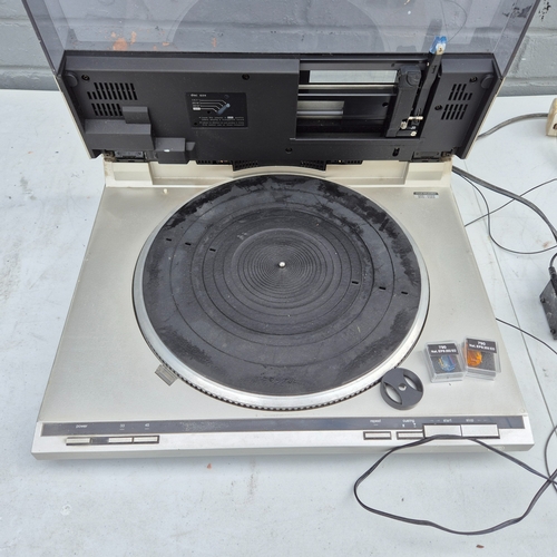 139 - A 1980s Technics SL-QL1 Quartz Lock Turntable together with an LD Systems PPA2 Phono Amplifier